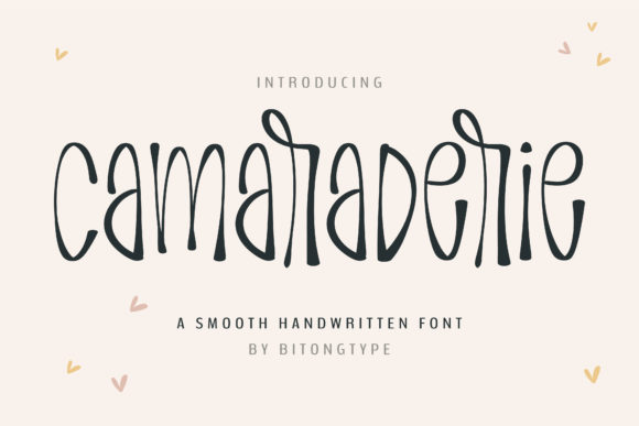 Camaraderie: A Sweet Handwritten Font