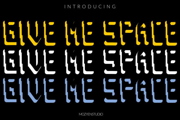 Give Me Space: A Playful Display Font