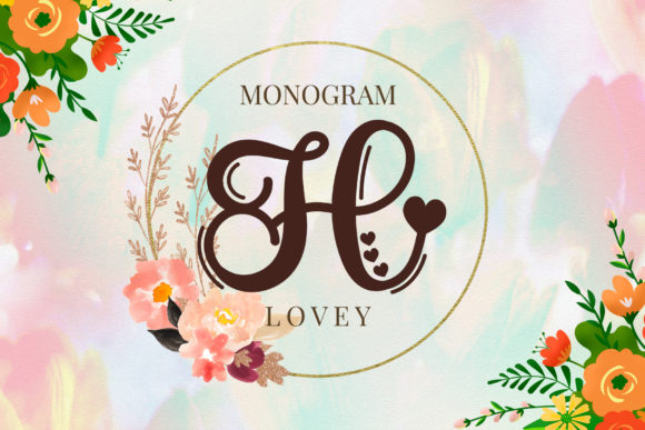 Lovey Monogram Font: A Handwritten Touch