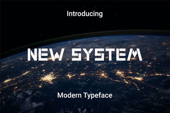 New System: A Modern Display Font for Creative Projects