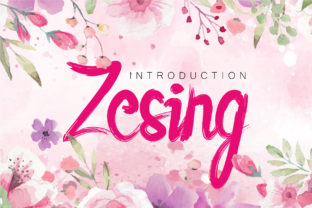Zesing: A Romantic Display Font